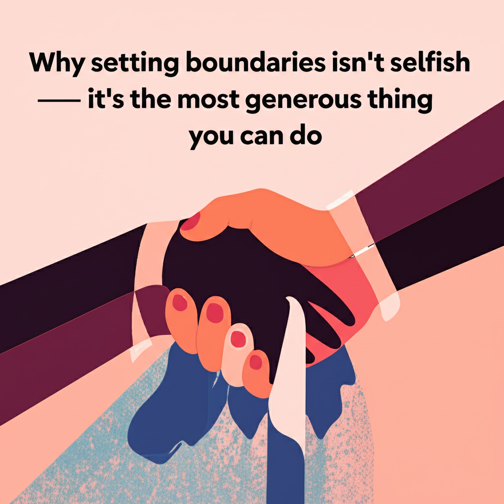 Why Setting Boundaries Isn't Selfish, It's the Most Generous Thing You Can Do